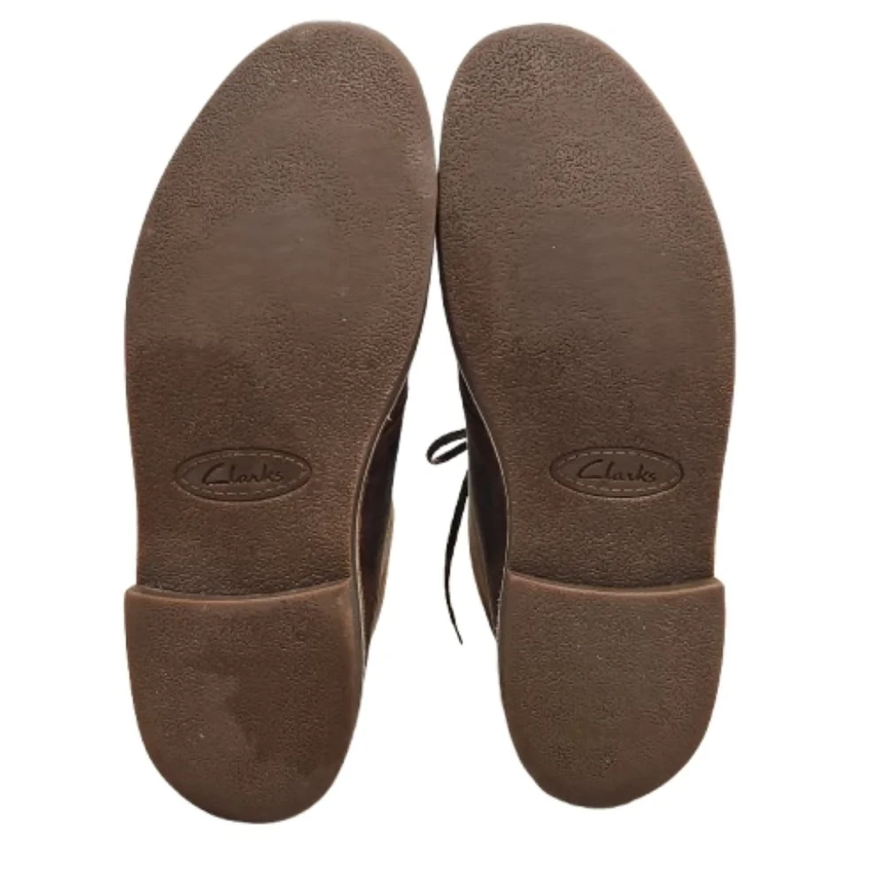 Clarks Bushacre 2 Beeswax Brown Leather Chukka Boots Men's US 11.5